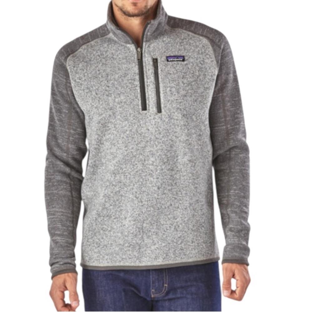 Patagonia Mock Grey 1/2 Zipper Closer Size XXL